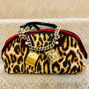 Authentic Dior vintage calf hair gambler bowler bag